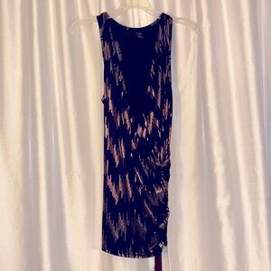 Windsor silky like black and gold dress